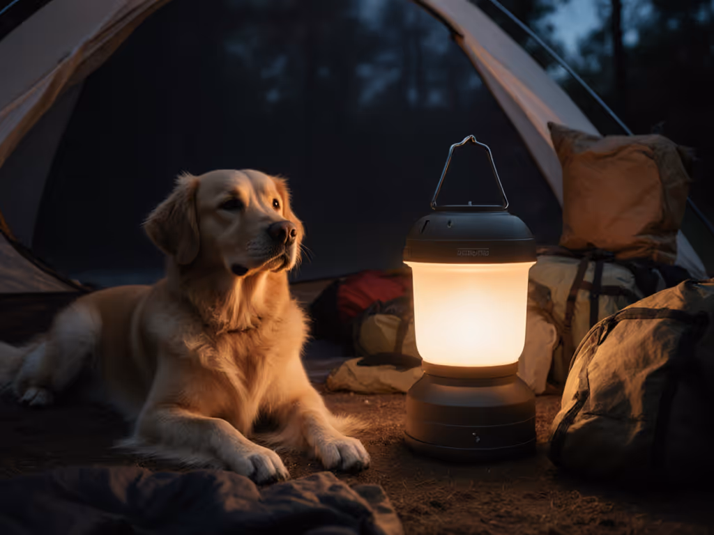calm_dog_near_matte_diffuser_lantern