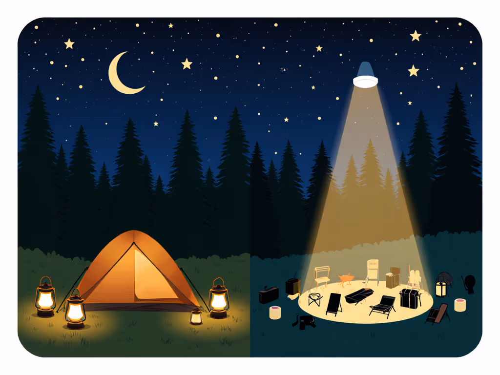 illustration_showing_proper_vs_improper_campsite_lighting_techniques