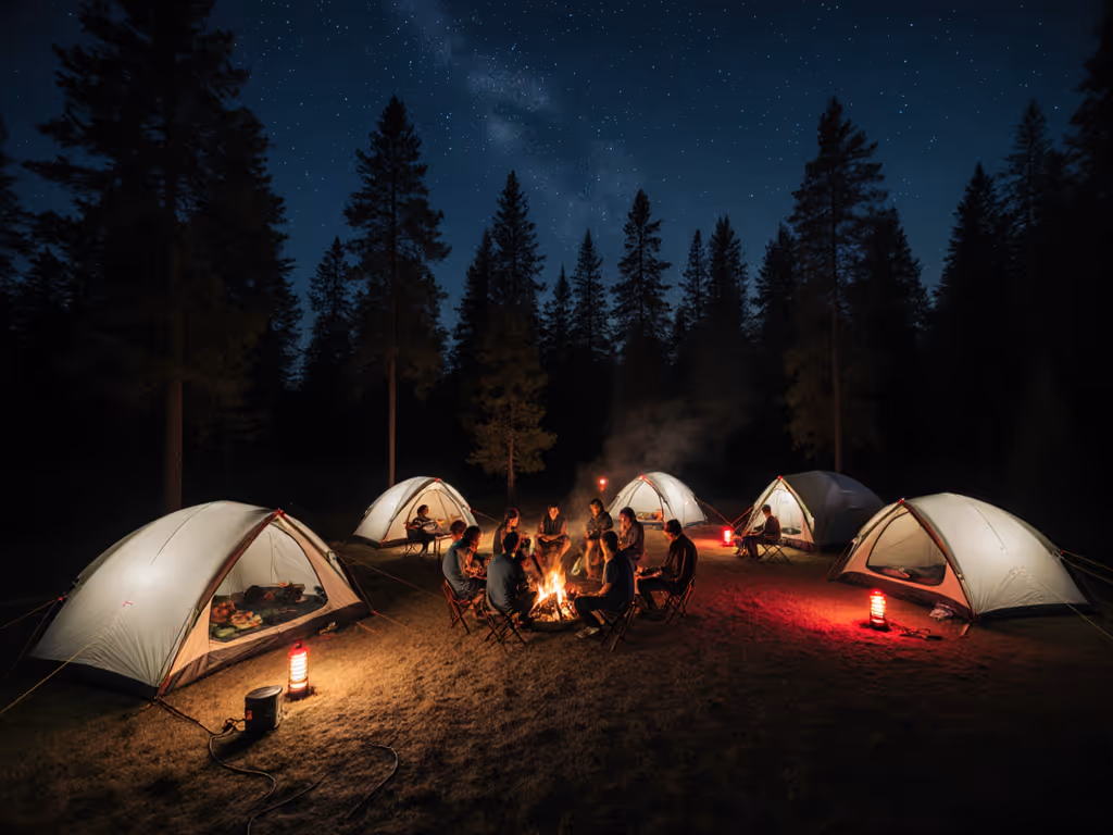 Large Group Camp Lighting: Power, Zones, and Safety for 10+