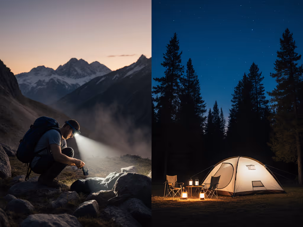 Ultralight Backpacking Lights vs Heavy Tent Camping Lights